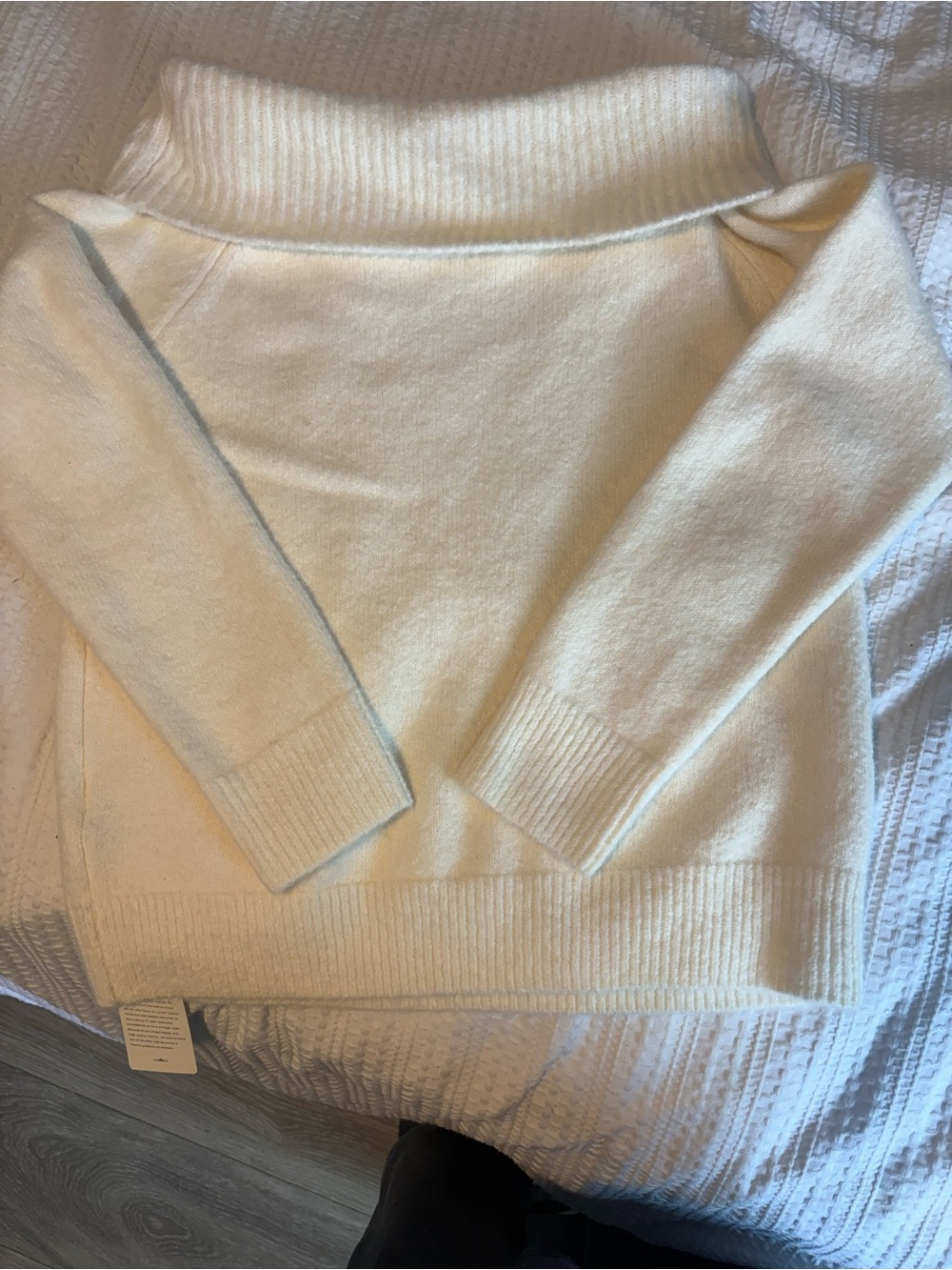 Women's Off-the-Shoulder Cream Sweater